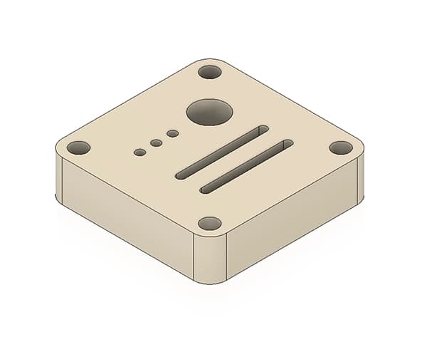 Original solid manufacturing jig before hollowing optimization
