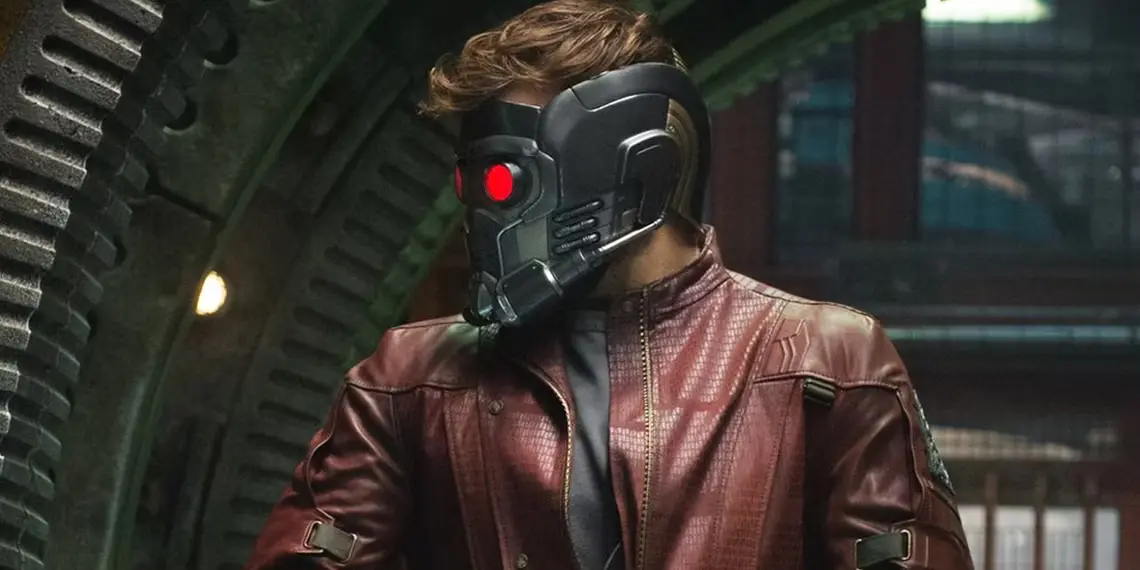 Star-Lord helmet showing precise fit and detailed surface features