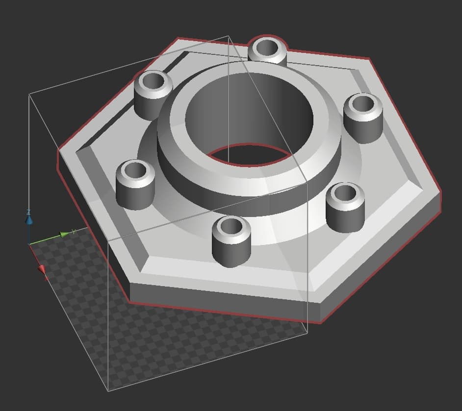 Part too large for standard 3D printer build volume requiring segmentation