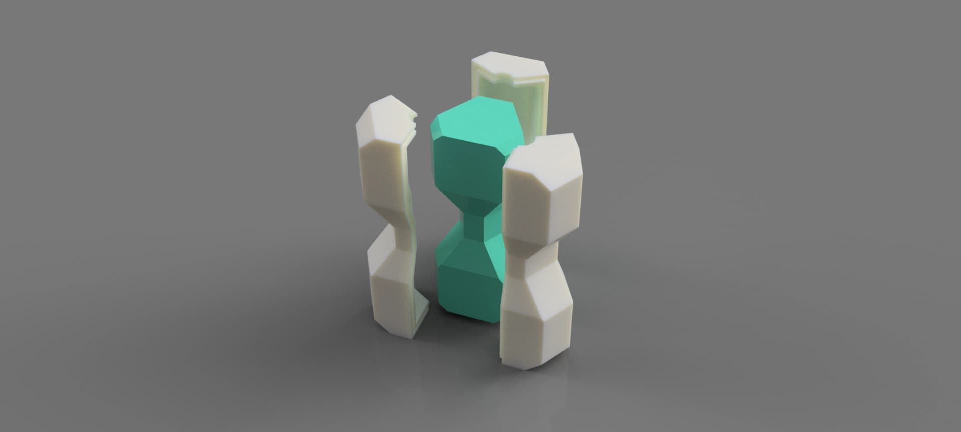 Multi-part SLA mold designed for direct casting of silicone components