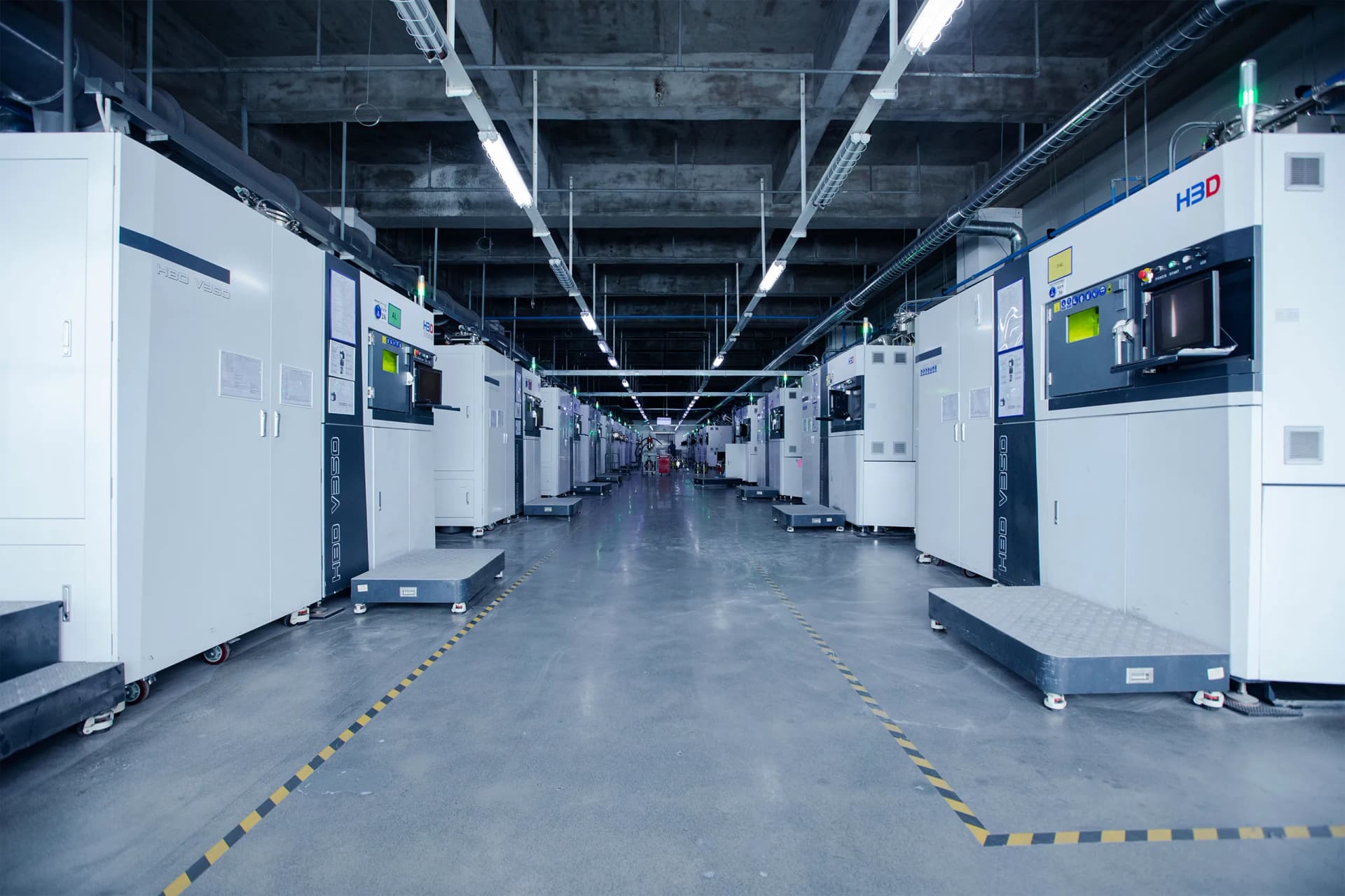 Industrial 3D printing facility with EOS and HP equipment