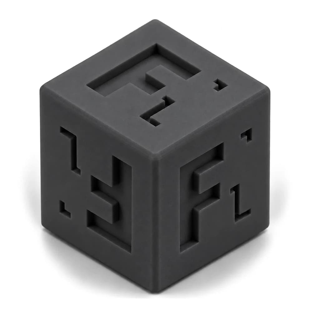 Forge Labs sample cube in SLA Tough 1500 Resin