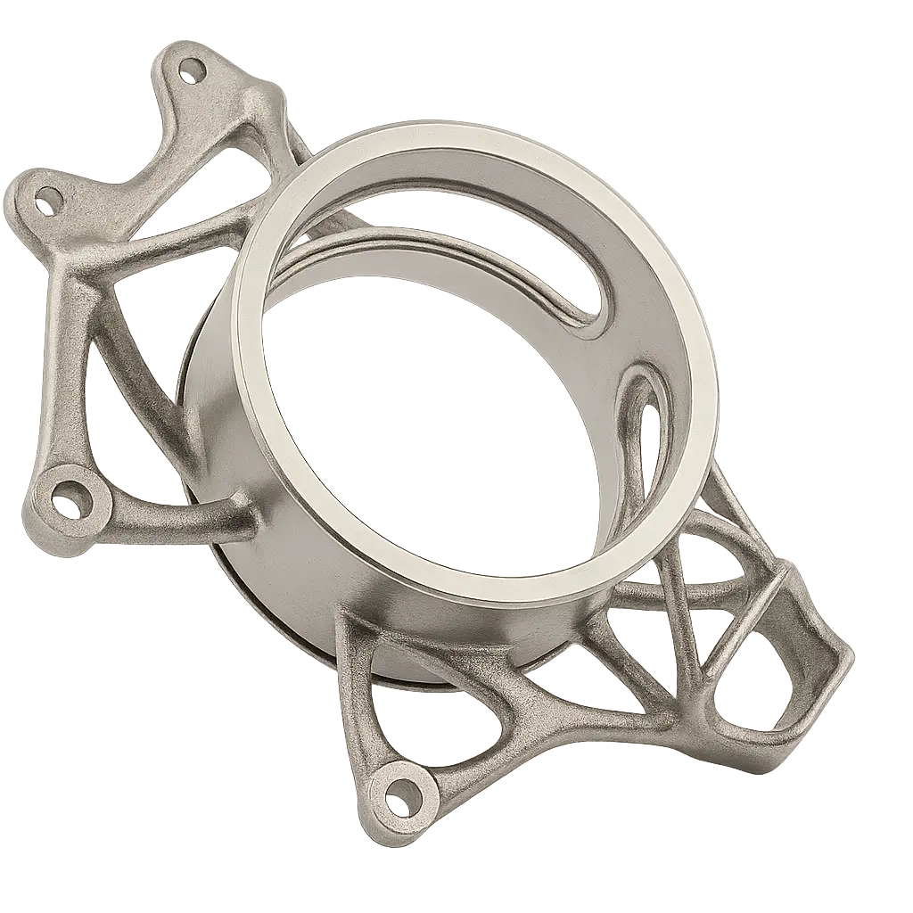 Aluminum AlSi10Mg AlSi10Mg structural bracket demonstrating lightweight design
