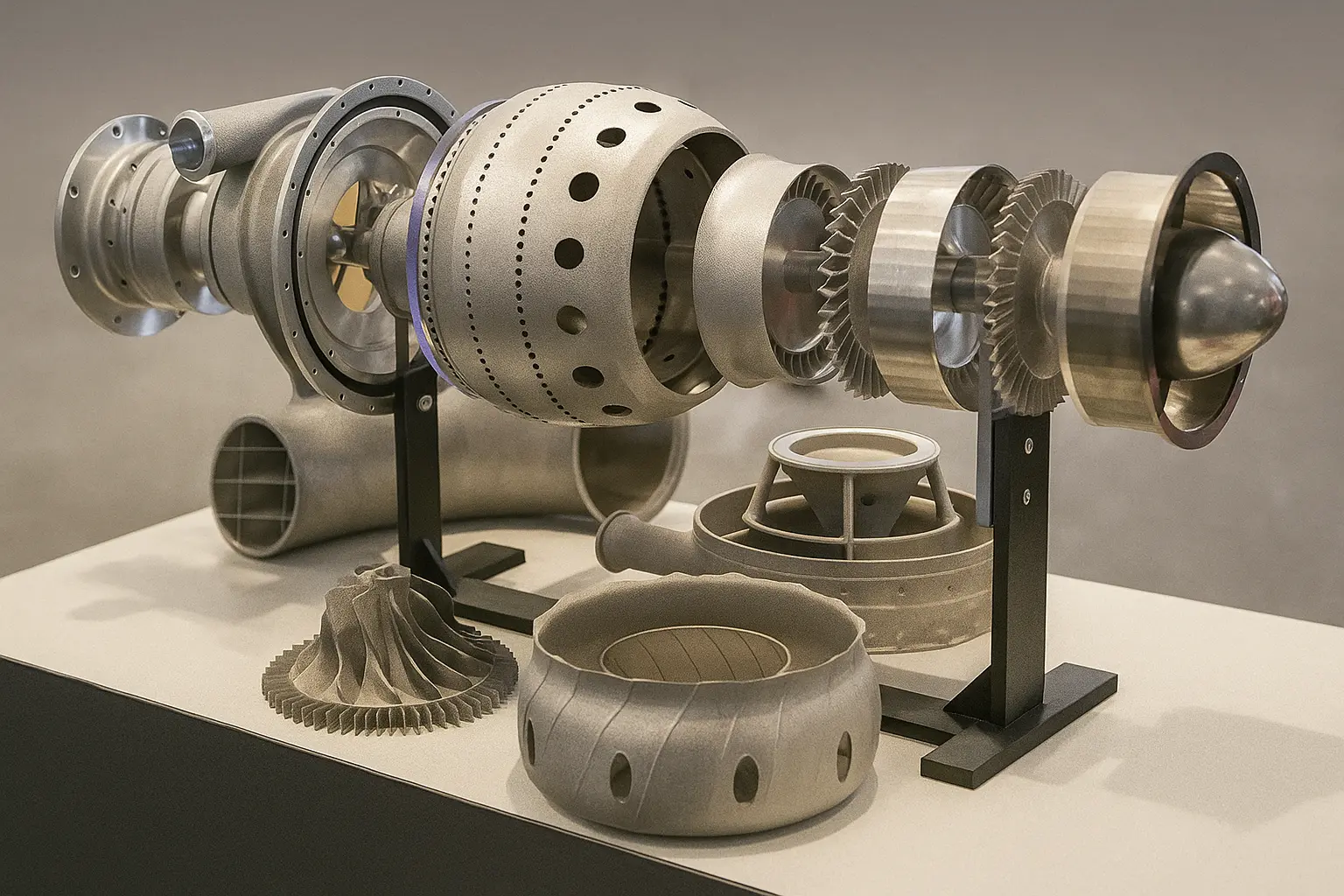 Aluminum AlSi10Mg Complex multi-part assembly consolidated into a single DMLS component