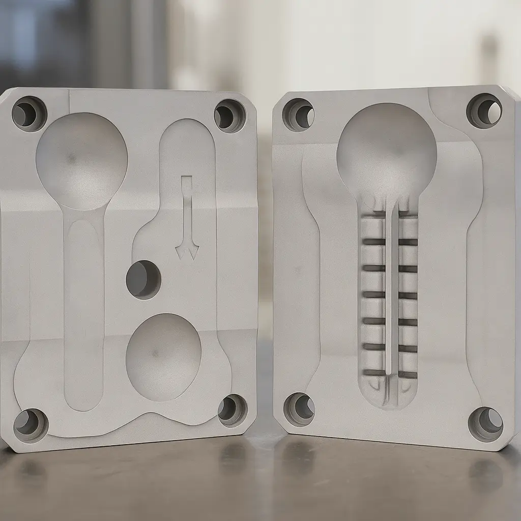 Maraging Steel MS1 Complex injection molding tool insert with conformal cooling channels