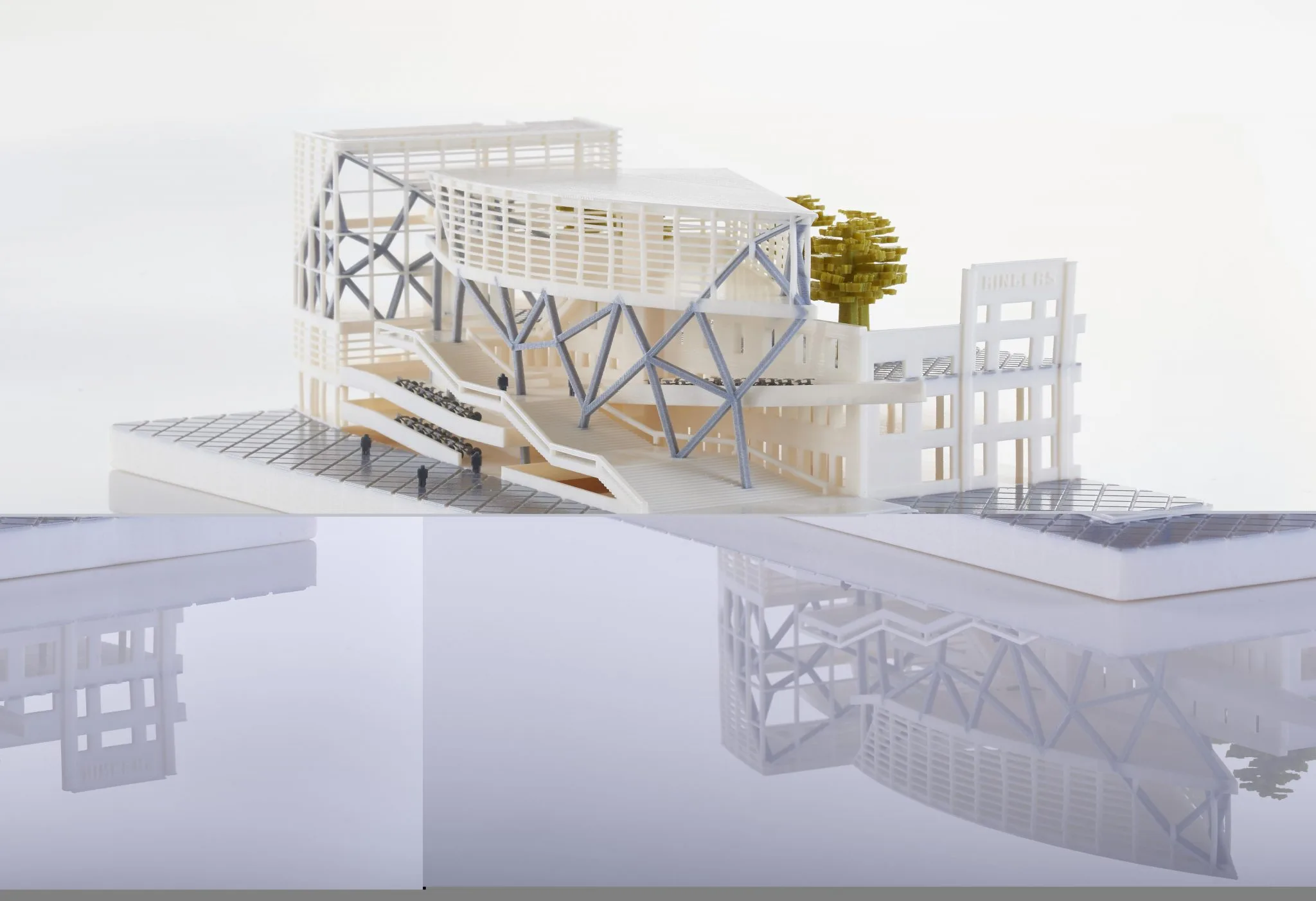 Detailed architectural scale model created with industrial 3D printing