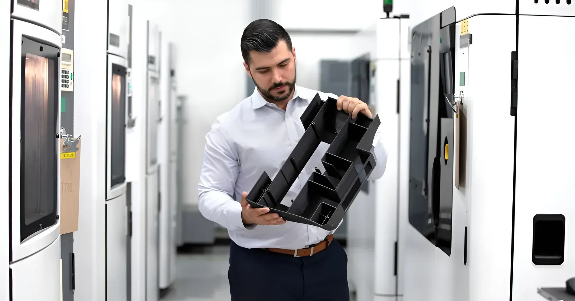 Large-scale FDM part production in Forge Labs manufacturing facility
